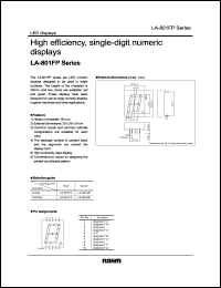 LA-801VF datasheet: High efficiency, single-digit numeric display LA-801VF