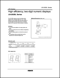 LB-202VL datasheet: High efficiency, two-digit numeric display LB-202VL