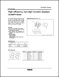 LB-402MF datasheet: High efficiency, two-digit numeric display LB-402MF