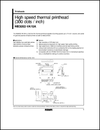 NB3002-VA10A datasheet: High speed thermal printhead (300 dots/inch) NB3002-VA10A