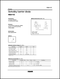RB411D datasheet: Schottky barrier diode RB411D
