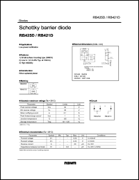 RB421D datasheet: Schottky barrier diode RB421D