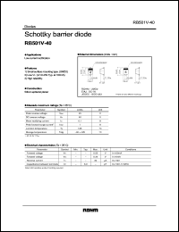 RB501V-40 datasheet: Schottky barrier diode RB501V-40