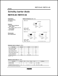 RB751S-40 datasheet: Schottky barrier diode RB751S-40