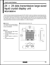 RCU1383U-A datasheet: 24x24 dots transmissive large-sized liquid crystal display unit RCU1383U-A