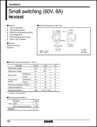 RK3055E datasheet: N-channel MOSFET, small switching (60V/8A) RK3055E