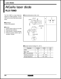 RLD-78MD datasheet: AlGaAs laser diode RLD-78MD