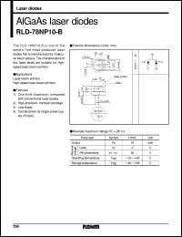 RLD-78NP10-B datasheet: AlGaAs laser diode RLD-78NP10-B