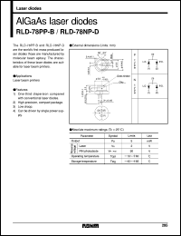 RLD-78PP-B datasheet: AlGaAs laser diode RLD-78PP-B