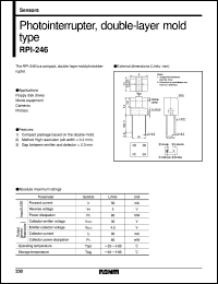 RPI-246 datasheet: Photointerrupter, double-layer mold type RPI-246