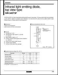 SIR-34ST3F datasheet: Infrared light emitting diode, top view type SIR-34ST3F