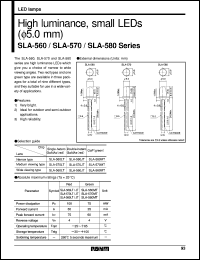 SLA-580JT datasheet: High luminance, small LED SLA-580JT