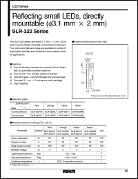 SLR-322DU datasheet: Reflecting small directly mountable LED (diffused orange) SLR-322DU