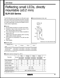 SLR-325DU datasheet: Reflecting small directly mountable LED (diffused orange) SLR-325DU