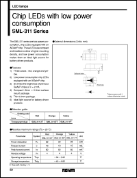 SML-311YT datasheet: Chip LED (yellow) with low power consumption SML-311YT