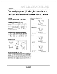 UMB1N datasheet: Dual digital PNP transistor, general purpose UMB1N