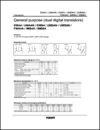 FMA4A datasheet: Dual digital PNP transistor, general purpose FMA4A