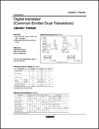 FMA9A datasheet: Dual digital PNP transistor FMA9A