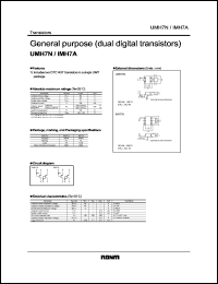 UMH7N datasheet: Dual digital NPN transistor, general purpose UMH7N