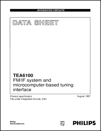 TEA6100/N3 datasheet: FM/IF system and microcomputer-based tuning interface TEA6100/N3