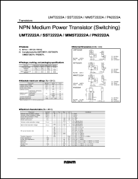 UMT2222A datasheet: NPN medium power, switching transistor UMT2222A