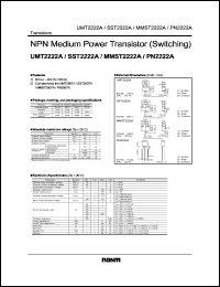 MMST2222A datasheet: NPN medium power, switching transistor MMST2222A