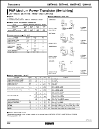UMT4403 datasheet: PNP medium power, switching transistor UMT4403