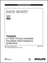 TSA5059 datasheet: 2.7 GHz I2C-bus controlled low phase noise frequency synthesizer TSA5059