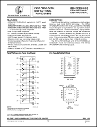 IDT74FCT640CEB datasheet: Fast CMOS octal bidirectional transceivers IDT74FCT640CEB