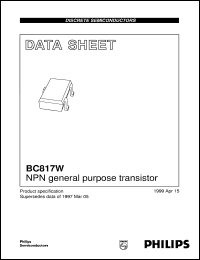 BC817-40W datasheet: NPN general purpose transistor BC817-40W