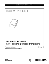 BC846BW datasheet: NPN general purpose transistors BC846BW