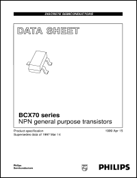BCX70H datasheet: NPN general purpose transistors BCX70H