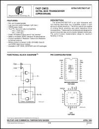 IDT74FCT621TLB datasheet: Fast CMOS octal bus transceiver (open drain) IDT74FCT621TLB
