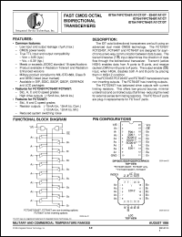 IDT74FCT245DTQ datasheet: Fast CMOS octal biditectional transceivers IDT74FCT245DTQ