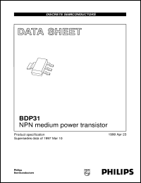 BDP31 datasheet: NPN medium power transistor BDP31