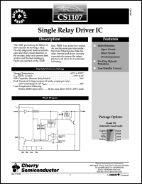 CS1107EDFR8 datasheet: Single relay driver IC CS1107EDFR8