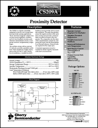 CS209AYDR8 datasheet: Proximity detector CS209AYDR8