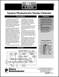 CS235GDW18 datasheet: System photoelectric smoke detector CS235GDW18