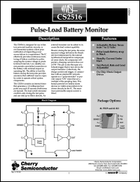 CS2516KD8 datasheet: Pulse-load battery monitor CS2516KD8