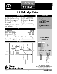 CS3720XVA17 datasheet: 2A H-Bridge Driver CS3720XVA17