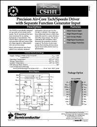 CS4101EN20 datasheet: Precision air-core tach/speedo driver with separate function generator input CS4101EN20