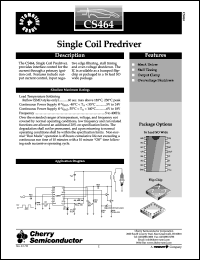 CS464YDW16 datasheet: Single coil predriver CS464YDW16