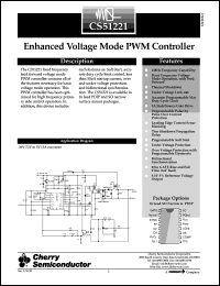 CS51221EN16 datasheet: Enchanced voltage mode PWM controller CS51221EN16