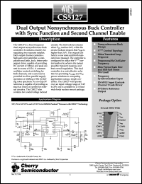 CS5127GDW16 datasheet: Dual output nonsynchronous buck controller with sync function and second channel enable CS5127GDW16