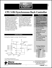CS5157GDR16 datasheet: SPU 5-bit synchronous buck controller CS5157GDR16