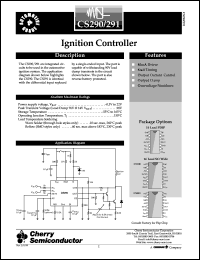 CS291DWR16 datasheet: Ignition controller CS291DWR16