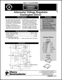 CS3341YDR14 datasheet: Alternator voltage regulator darlington driver CS3341YDR14