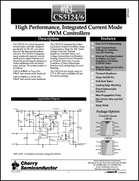 CS5124XDR8 datasheet: High performance,integrated current mode PWM controllers CS5124XDR8