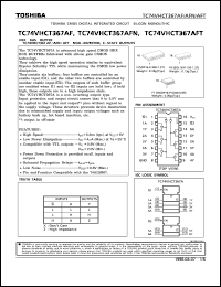 TC74VHCT367AF datasheet: Hex bus buffer non-inverted, 3 state outputs TC74VHCT367AF