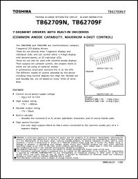 TB62709N datasheet: 7 segmant drives with built-in decoders TB62709N